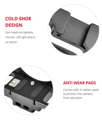 Video Camera Cage Stabilizer With Handle And Rail Rod For Nikon Z6 / Z7-1915196790118944774