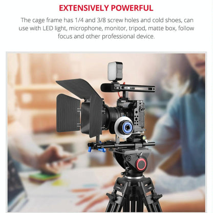 Video Camera Cage Stabilizer With Handle For Nikon Z6 / Z7 - Black-1915196486296145923