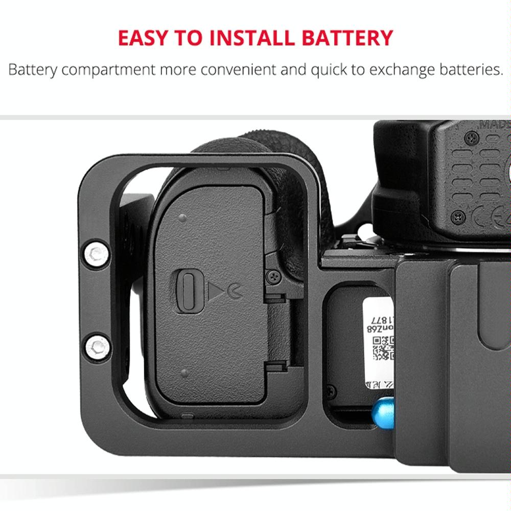 Video Camera Cage Stabilizer With Handle For Nikon Z6 / Z7 - Black-1915196486296145928