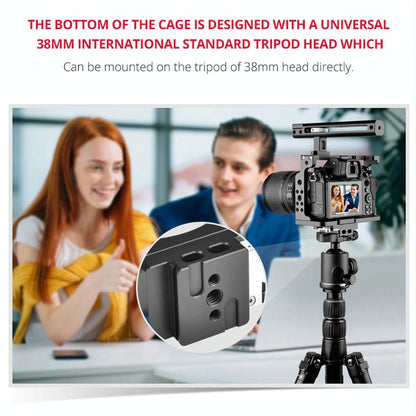 Video Camera Cage Stabilizer With Handle For Nikon Z6 / Z7 - Black-1915196486296145929