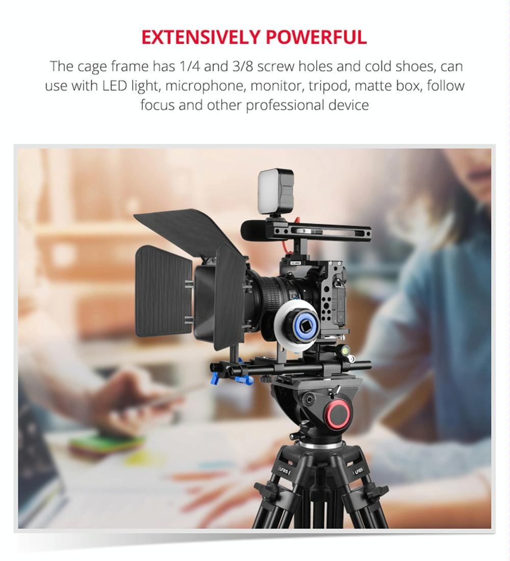 Video Camera Cage Stabilizer For Nikon Z6 / Z7 - Black-1915196497184559111