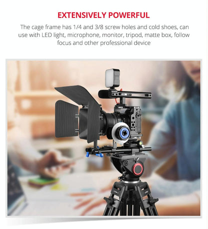 Video Camera Cage Stabilizer For Nikon Z6 / Z7 - Black-1915196497184559111