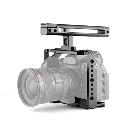 Panasonic Lumix Dc-S1H / Dc-S1 / Dc-S1R Camera Cage Stabilizer With Handle - Black-1943465052631863296