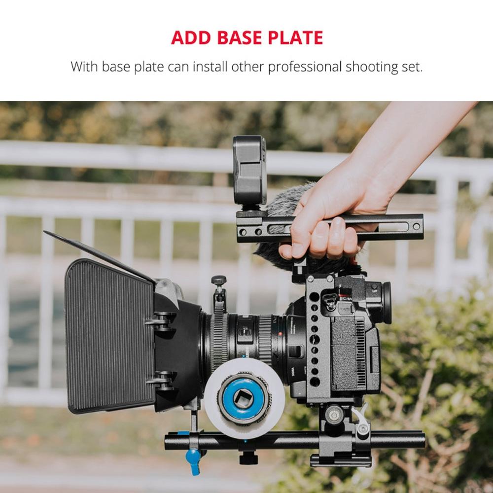 Panasonic Lumix Dc-S1H / Dc-S1 / Dc-S1R Camera Cage Stabilizer With Handle & Rail Rod Mount - Black-1915196748473700360