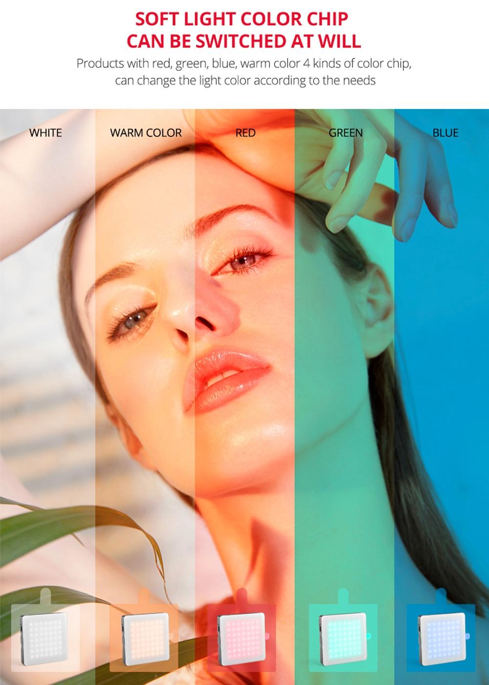 Portable 49-Led Phone Photography Fill Light With 6 Filters - Black-1915196701686239234