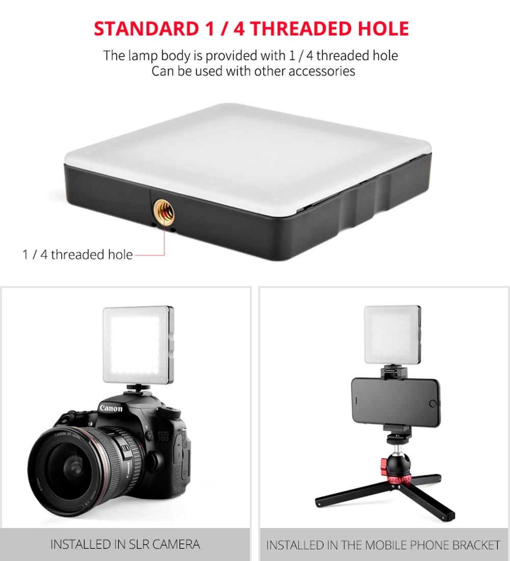 Portable 49-Led Phone Photography Fill Light With 6 Filters - Black-1915196701686239236