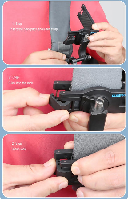 360 Degree Rotating Quick Release Backpack Strap Mount For Gopro Hero 12-1915196783915569161
