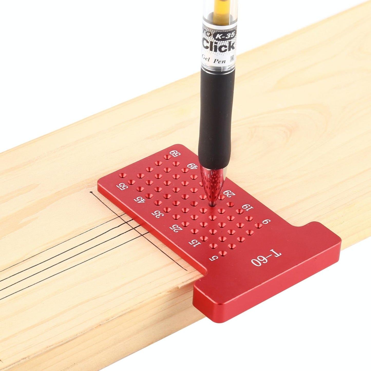 Woodworking T60 T-Shaped Aluminum Ruler For Marking And Fixing-1964932220426784772