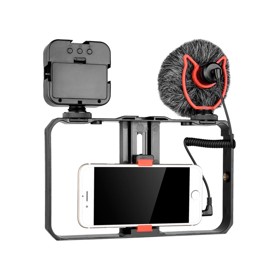 Vlogging Video Rig With Mic & Fill Light For Smartphone-1915197535190913031
