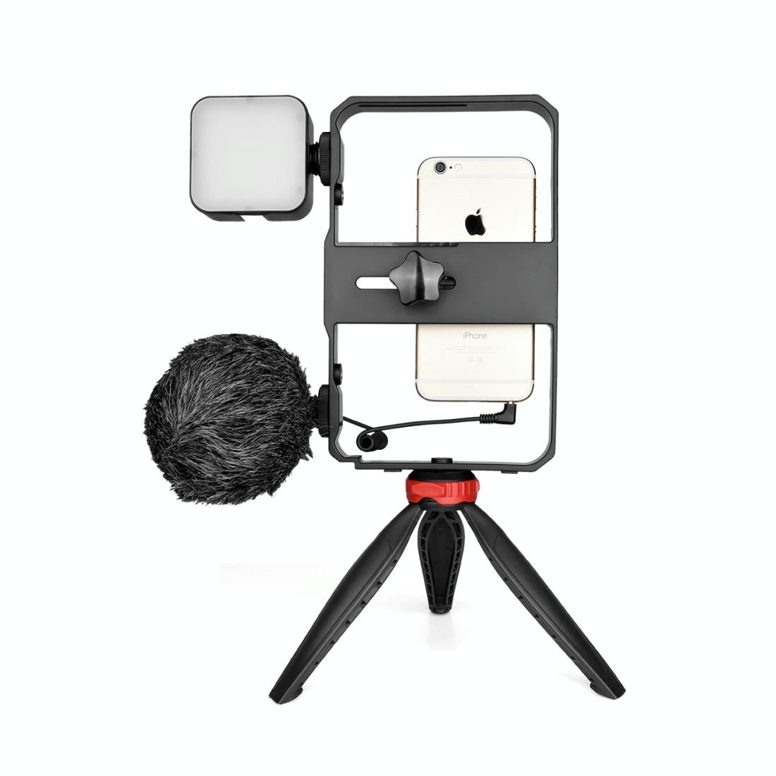 Vlogging Video Rig With Led Light Mic & Tripod-1915197461593460743