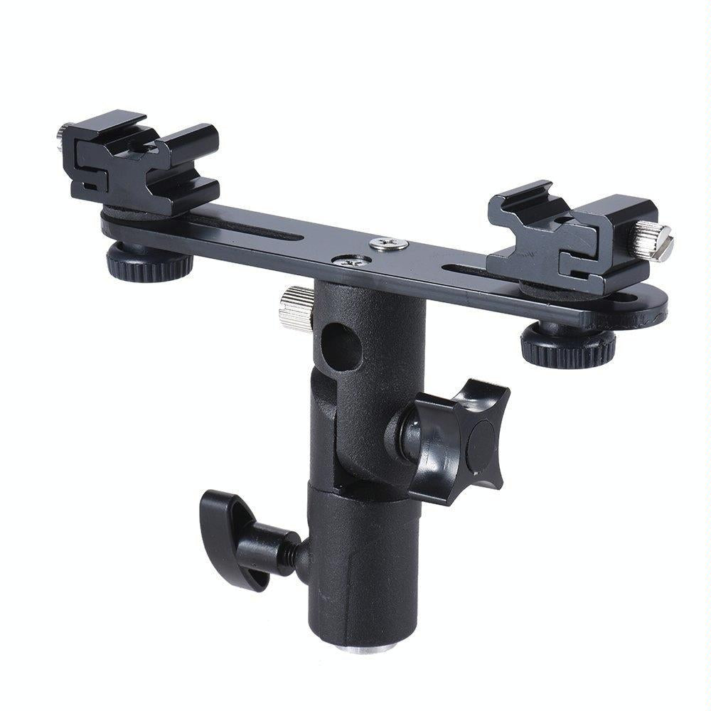 Dual Hot Shoe Flash Bracket - Compact And Versatile-1915197189336993792