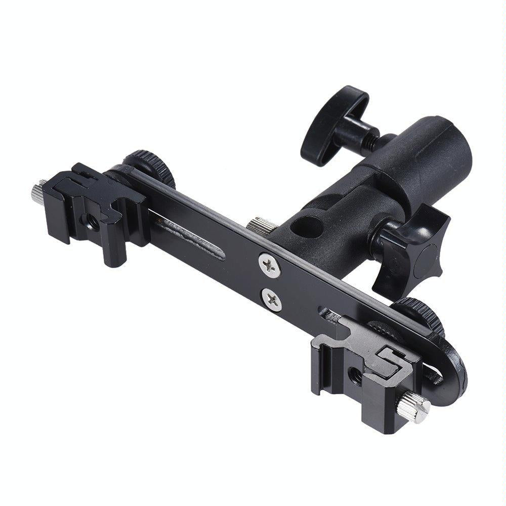 Dual Hot Shoe Flash Bracket - Compact And Versatile-1915197189336993794
