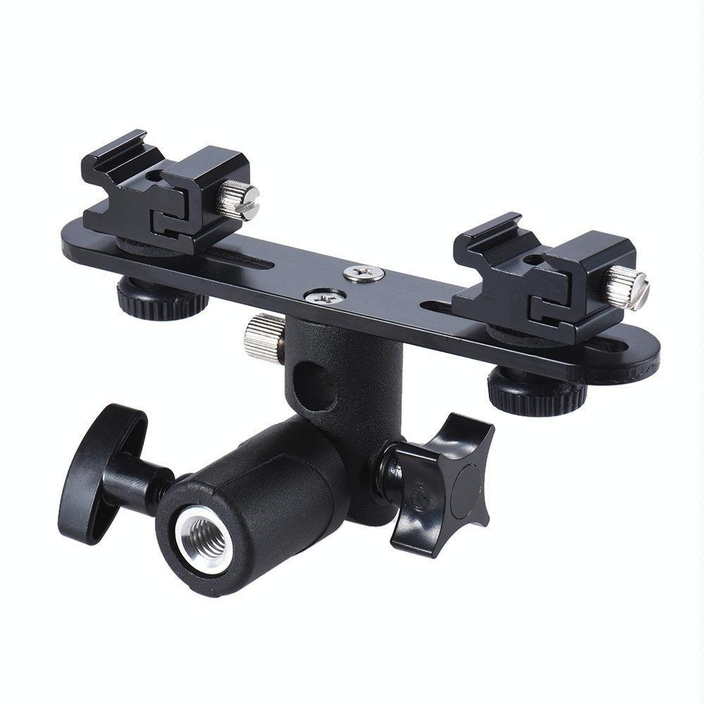 Dual Hot Shoe Flash Bracket - Compact And Versatile-1915197189336993795