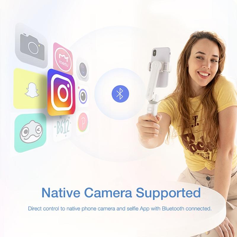 Smooth-Xs Handheld Gimbal Stabilizer Selfie Stick - Pink 200G-1964932149702430723