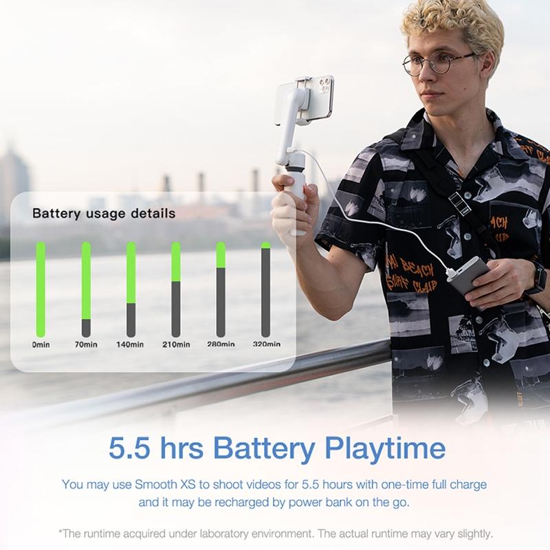 Smooth-Xs Handheld Gimbal Stabilizer Selfie Stick - Pink 200G-1964932149702430724