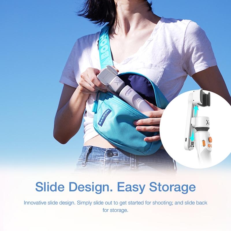 Smooth-Xs Handheld Gimbal Stabilizer Selfie Stick - Pink 200G-1964932149702430726