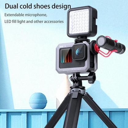 Metal Border Frame Mount For Gopro Hero10 / 9 With Dual Cold Shoes Base-1915196560346583043