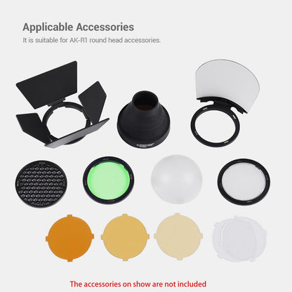 Round Flash Adapter For Tt685 / V860Ii / V350 / Tt600 - Black-1915196777175322630