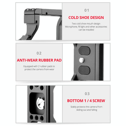 Sony Alpha 7C Video Cage Stabilizer Kit With Handle-1915196752974188548