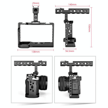 Sony Alpha 7C Video Cage Stabilizer Kit With Handle-1915196752974188549