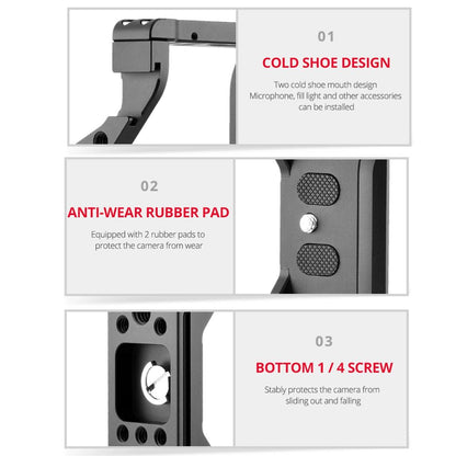 Sony Alpha 7C Video Camera Cage Stabilizer - Black-1915196677770317830