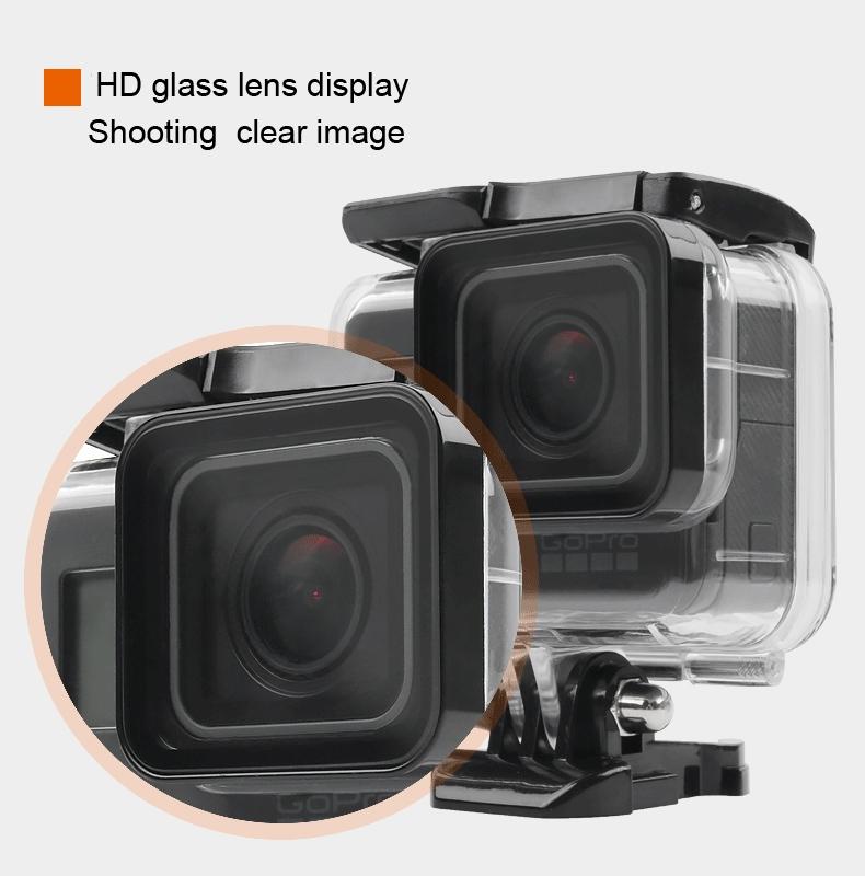 Waterproof Housing For Gopro Hero 6 / 5 With Touch Screen Back Cover - 45M-1915196602444812293