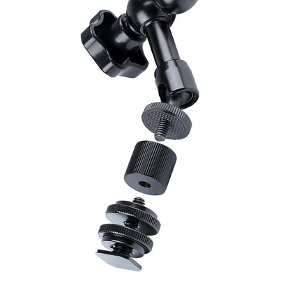 Adjustable Magic Arm With Phone Clamp & Large Claws - 11 Inch Black-1915196802945126402