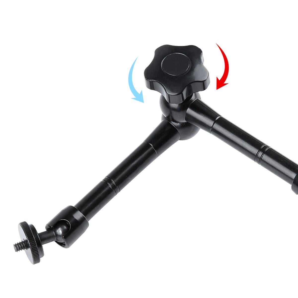Adjustable Magic Arm With Phone Clamp & Large Claws - 11 Inch Black-1915196802945126403