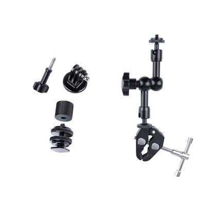 7 Articulating Magic Arm With Adjustable Friction & Large Claws Clips - Black-1915196509939437568