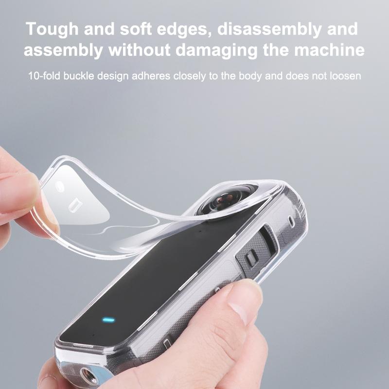 Clear Tpu Protective Case For Insta360 X3 - Full Body-1922443399835815940