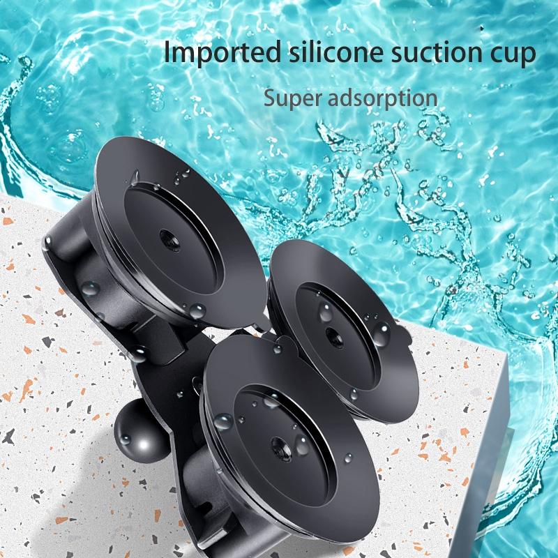 Triangle Suction Cup Mount For Gopro With Tripod Adapter And Phone Clamp-1915196495469088774