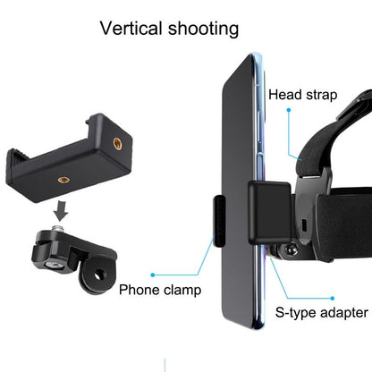 Adjustable Head Strap With Phone Clamp For Gopro And Action Cameras-1915196676335865860