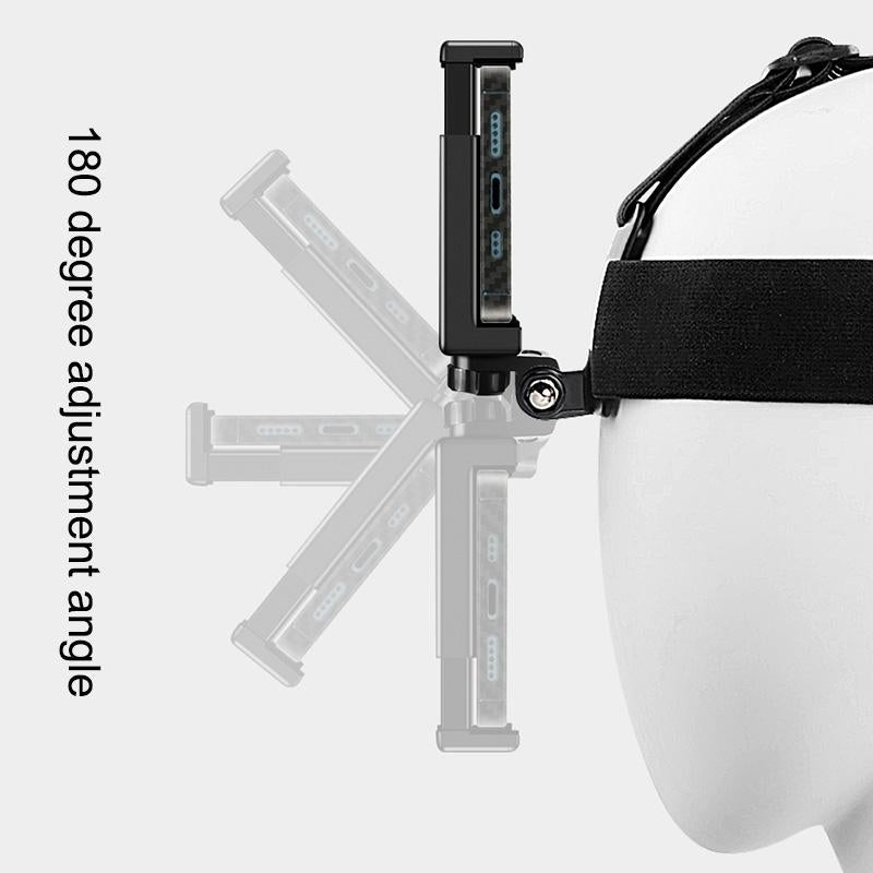 Adjustable Head Strap With Phone Clamp For Gopro And Action Cameras-1915196676335865861