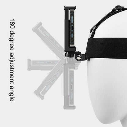 Adjustable Head Strap With Phone Clamp For Gopro And Action Cameras-1915196676335865861