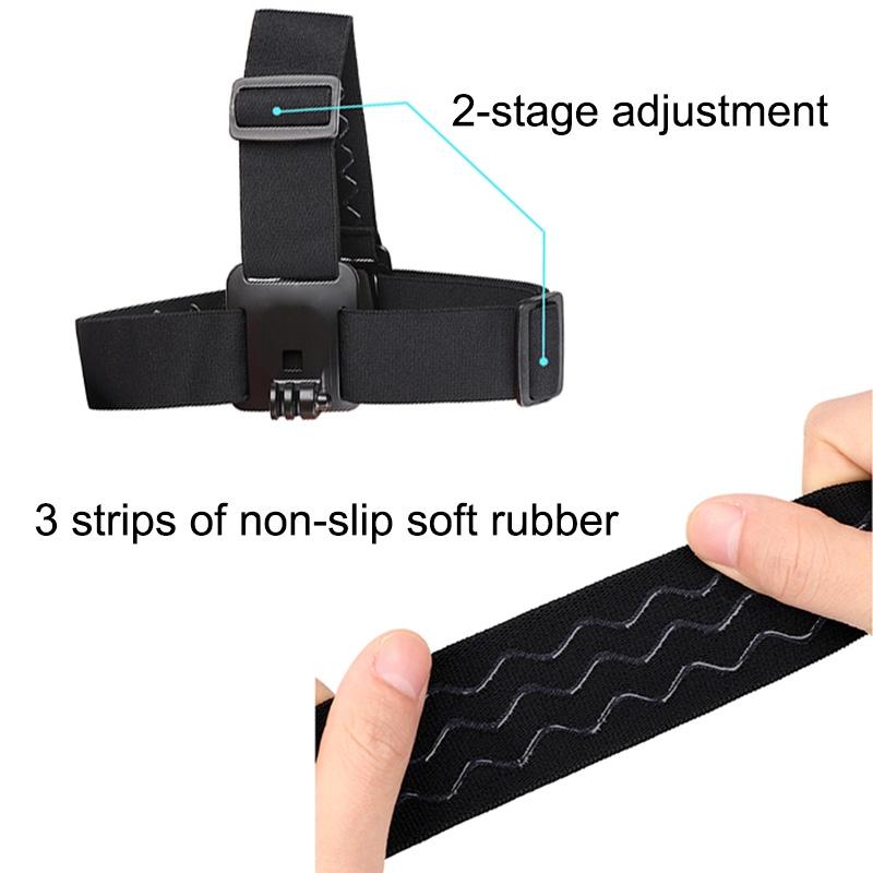 Adjustable Head Strap With Phone Clamp For Gopro And Action Cameras-1915196676335865863