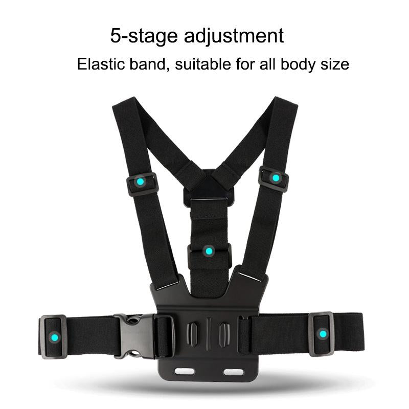 Adjustable Body Mount Belt With Phone Clamp For Action Cameras And Smartphones-1915196702751592451