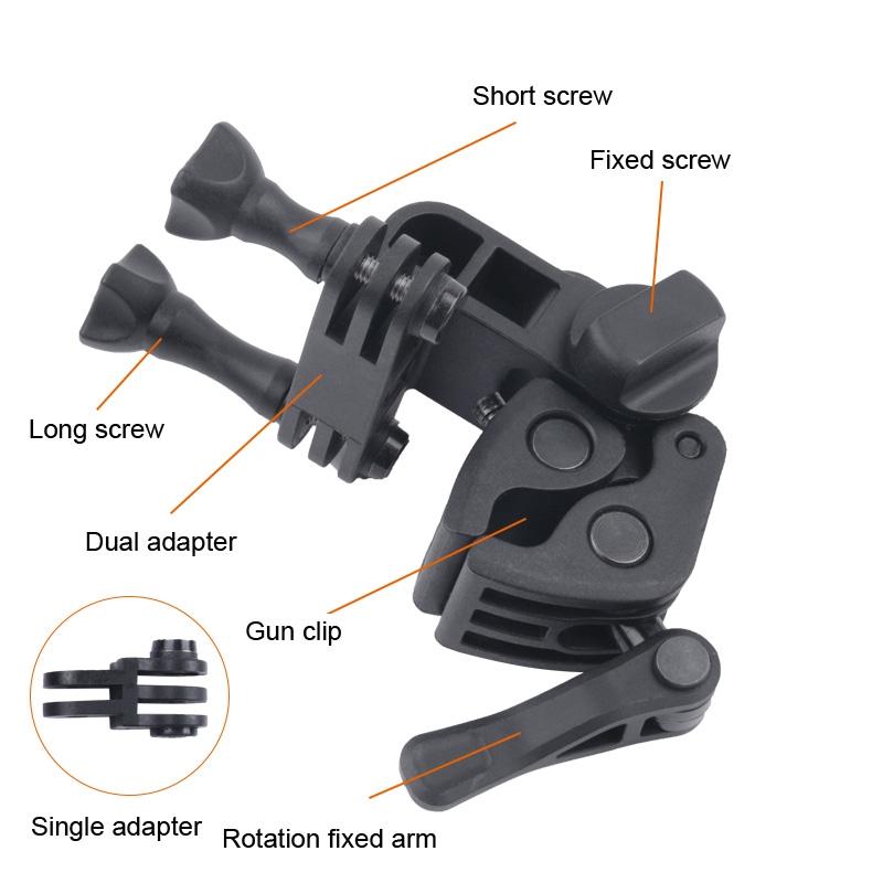 Waterproof Clamp Mount Adapter Kit For Gopro Hero6 / 5 With Back Cover-1915196674226130947
