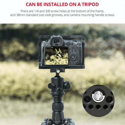 Video Camera Cage Stabilizer For Canon Eos R5 / R6 / R - Black-1915196753674637315