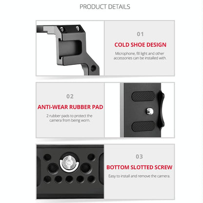 Video Camera Cage Stabilizer For Canon Eos R5 / R6 / R - Black-1915196753674637316