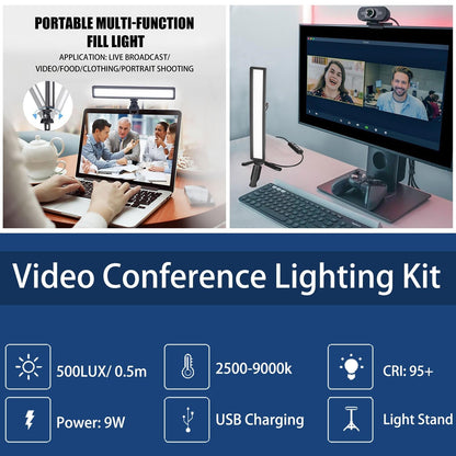 Portable Bi-Colour Led Video Light For Live Streaming And Conferences-1915197746059546629