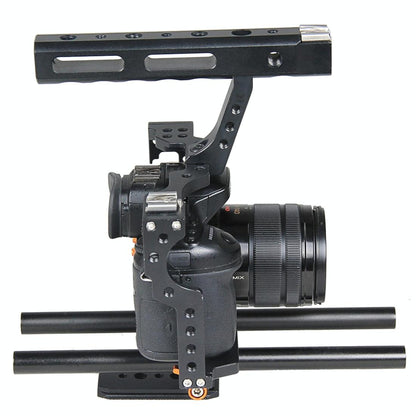 Video Camera Cage Stabilizer For Panasonic Lumix Dmc-Gh4 / Sony A7 Series - Orange-1915196532584484866