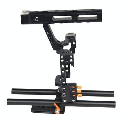 Video Camera Cage Stabilizer For Panasonic Lumix Dmc-Gh4 / Sony A7 Series - Orange-1915196532584484868