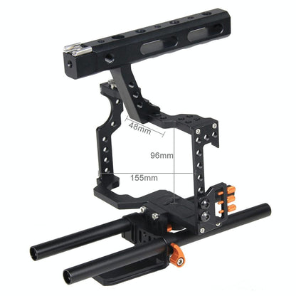 Video Camera Cage Stabilizer For Panasonic Lumix Dmc-Gh4 / Sony A7 Series - Orange-1915196532584484869
