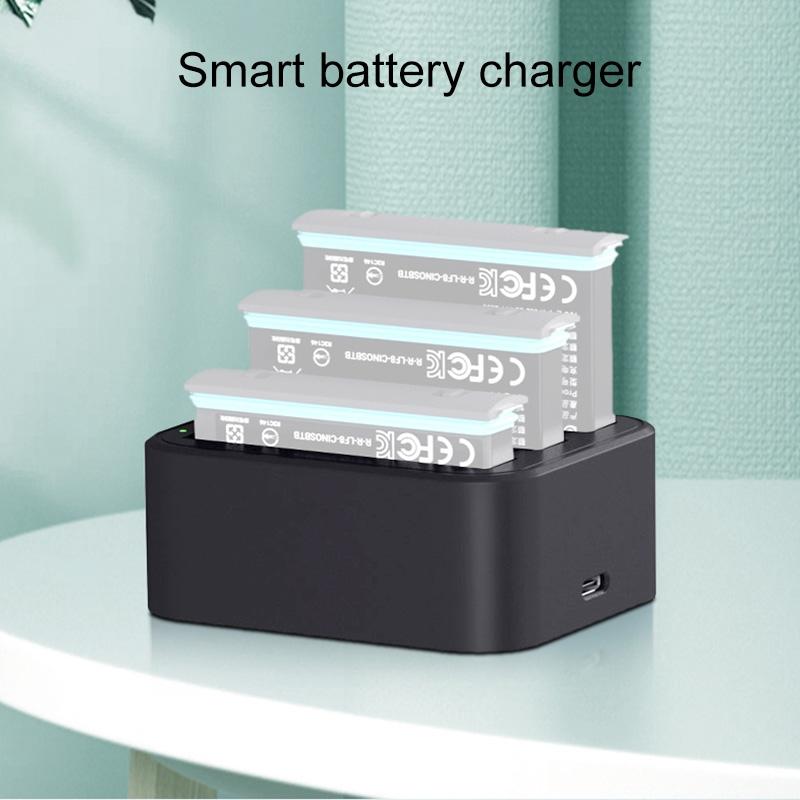 Tri-Slot Fast Charger For Insta360 X3 / One X2 Batteries-1915196673324355585