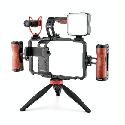 Vlogging Live Broadcast Smartphone Video Rig With Led Light And Mic-1915197497228267521