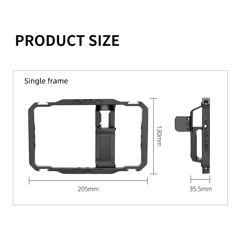 Vlogging Smartphone Video Rig - Metal Cage In Black-1915196798318809092
