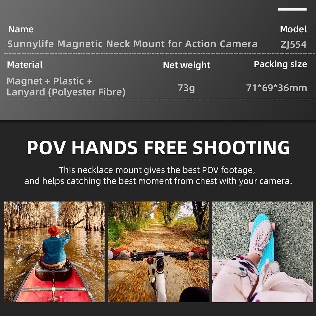 Neck Phone Action Camera Holder - Magnetic Wearable-1915196490121351172