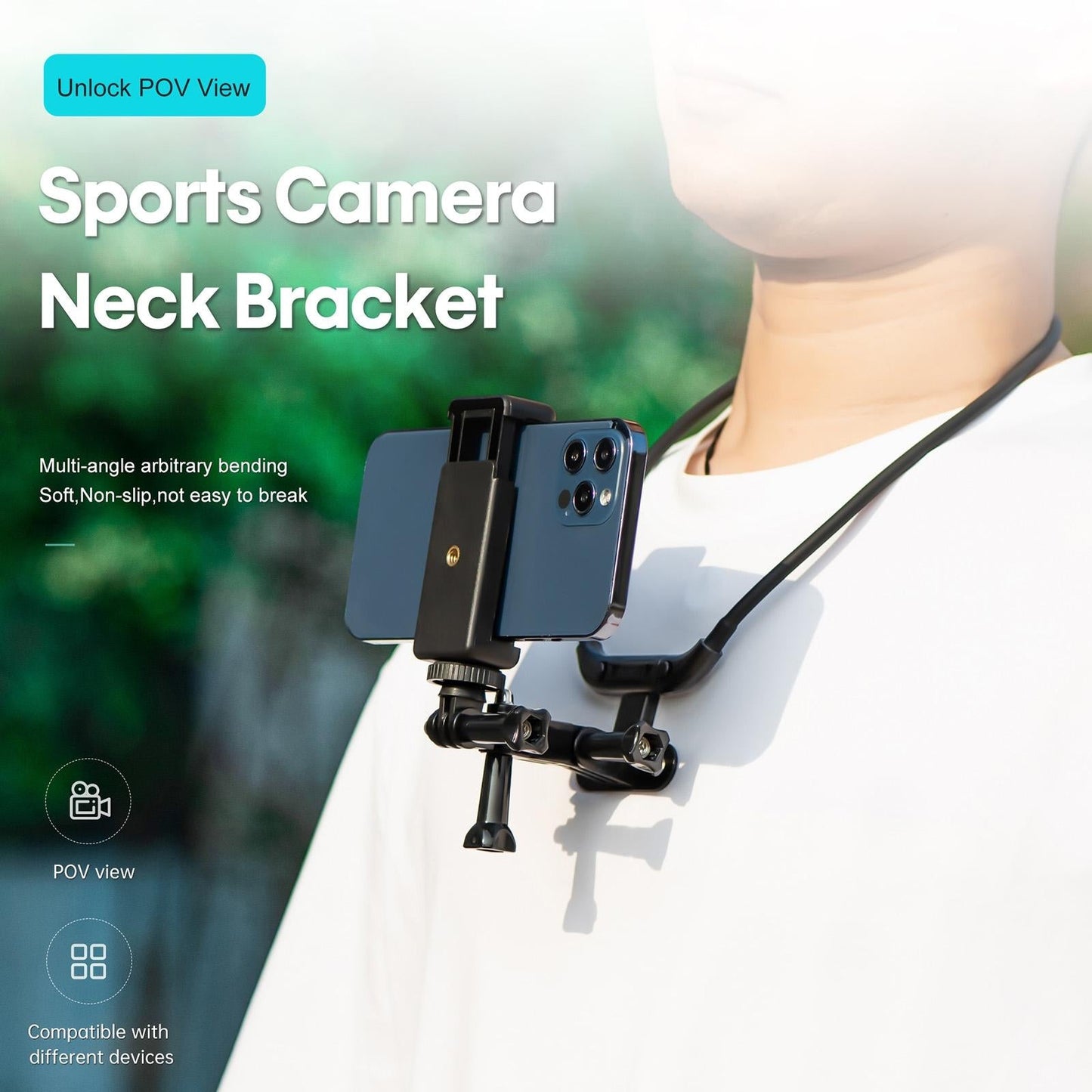 Neck Camera Holder For Hands-Free Vlogging And Fpv Recording-1915196488292634627
