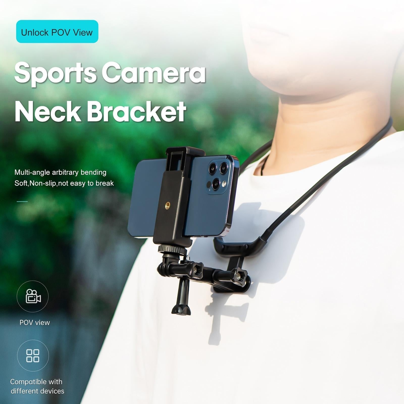 Neck Camera Holder For Hands-Free Vlogging And Fpv Recording-1915196488292634627