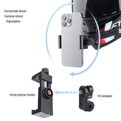Foldable Action Camera Helmet Mount Kit With J Hook And Phone Clamp-1915196675568308230